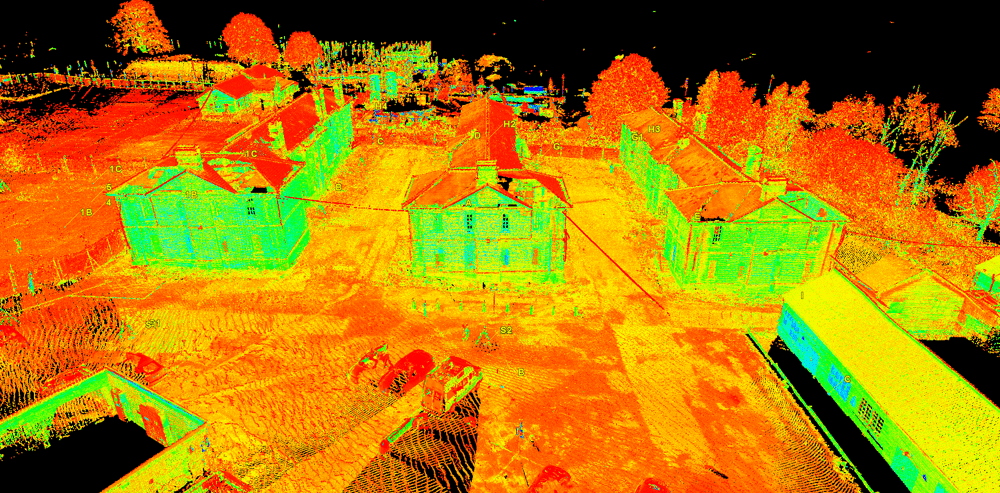 3D laser scanned measured building and elevation survey