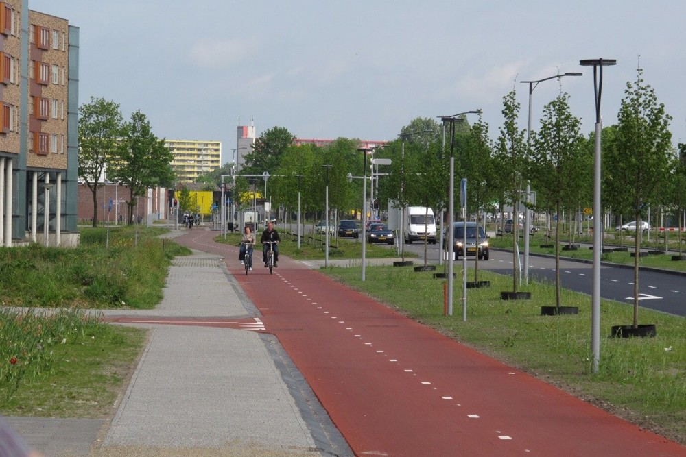 Modern bicycle infrastructure in the Netherlands